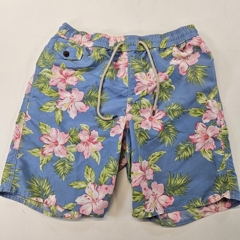 Polo Ralph Lauren Swim Trunks 8.5” Board Shorts Mens Medium Floral Lined